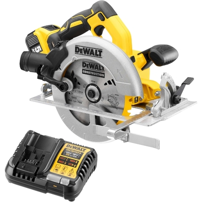 DeWalt Аккумуляторная дисковая пила DEWALT DCS570P1, 18 В, 184 мм, 5500 об/мин, с АКБ 5 Ач и ЗУ, без кейса (DCS570P1N-XJ) 
