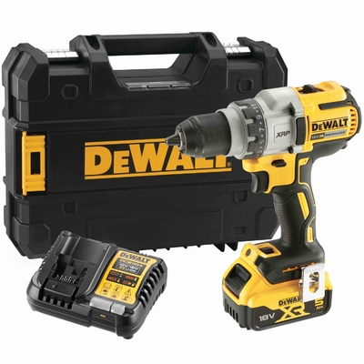 DeWalt Аккумуляторная дрель-шуруповерт DEWALT DCD991P1T, 18 В, 2000 об/мин, с АКБ 5 Ач и ЗУ, в кейсе TSTAK (DCD991P1NT-XJ) 