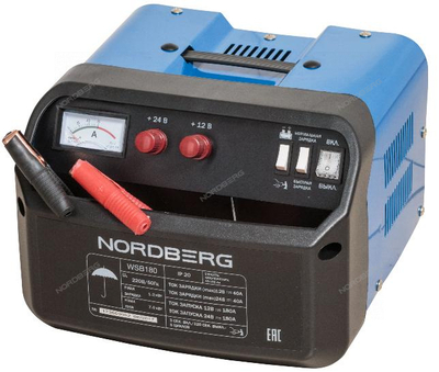 Nordberg Пуско-зарядное устройство 12/24 В, 180 A NORDBERG WSB180 nb_ЦБ-00002163