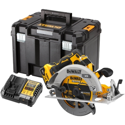 DeWalt Аккумуляторная дисковая пила DEWALT DCS573P1T, 18/54 В, 190 мм, 5500 об/мин, с АКБ 5 Ач и ЗУ, в кейсе TSTAK (DCS573P1NT-XJ) 