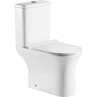Aquanet Унитаз напольный Aquanet Roll 2-C CL-12289 с сиденьем микролифт, белый CL-12289