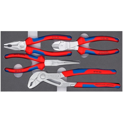 Knipex Набор ШГИ Knipex Basic Chrom KN-002001V17 в ложементе, 4 пр., KN-0305180/2615200/7405180/8705250 KN-002001V17 Basic Chrom 