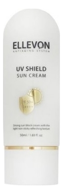 Ellevon ELLEVON Солнцезащитный крем для лица UV Shield Sun Cream SPF50+ PA++++ 50мл 