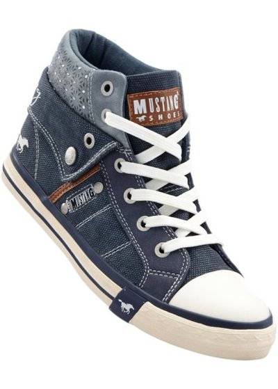 bonprix Высокие кеды марки Mustang (темно-синий) bonprix 95069995