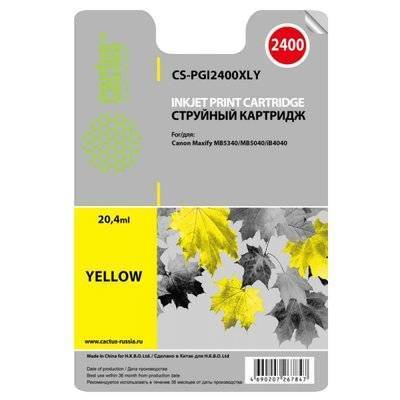 CACTUS Чернильный картридж Cactus CS-PGI2400XLY 