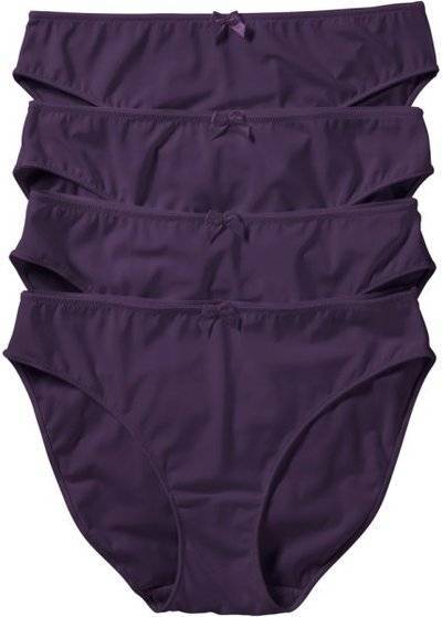bonprix Трусики-слипы из микроволокна (4 шт.) (темно-лиловый) bonprix 90965772