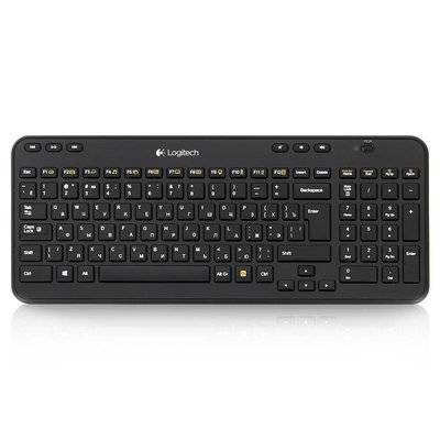 Logitech клавиатура Logitech Wireless Keyboard Black USB [920-003095] K360 920-002025