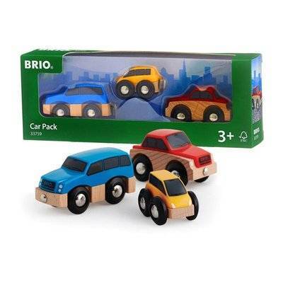 BRIO Набор BRIO с 3 дерев.машинками с магнитами 33759 