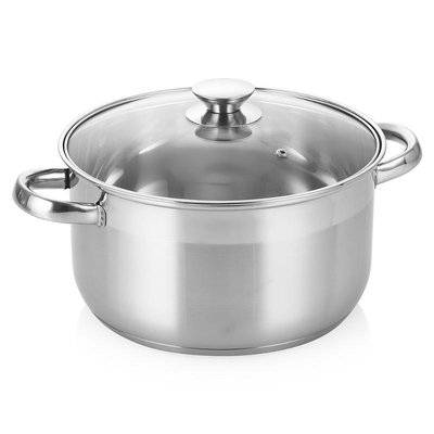 Regent inox Кастрюля Regent Linea PROMO 6л, со cтеклянной крышкой (94-1006) Regent inox 94-1006