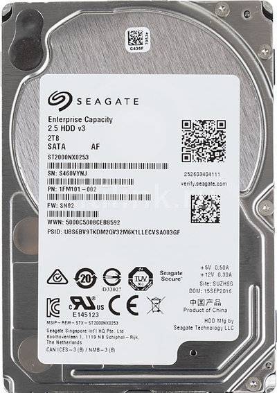 Seagate Жесткий диск SEAGATE Enterprise Capacity , 2Тб, HDD, SATA III, 2.5" ST2000NX0253 