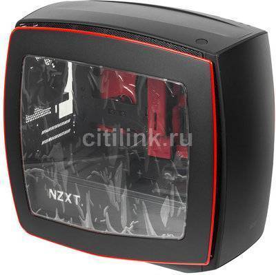 NZXT Корпус miniITX NZXT MANTA Window, Midi-Tower, без БП, черный и красный CA-MANTW-M2 
