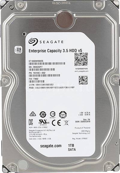 Seagate Жесткий диск SEAGATE Enterprise Capacity , 1Тб, HDD, SATA III, 3.5" ST1000NM0055 