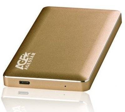 AGESTAR Внешний корпус для HDD AGESTAR , золотистый 3UB2A16C 