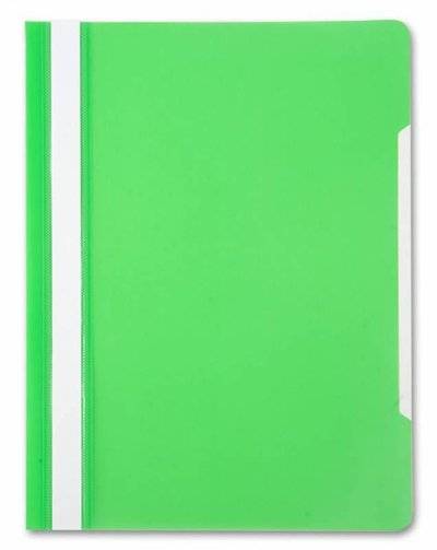 Бюрократ Папка-скоросшиватель Бюрократ A4 прозрач.верх.лист пластик салатовый -PS20LETT