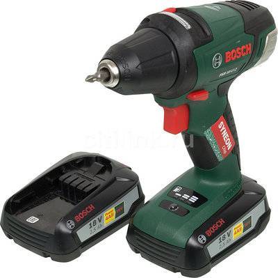 Bosch Дрель-шуруповерт BOSCH PSR 18 LI-2, с двумя аккумуляторами [060397330h] 