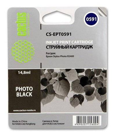 CACTUS Картридж CACTUS черный CS-EPT0591 