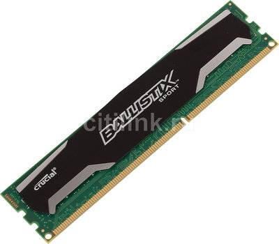 Crucial Модуль памяти CRUCIAL Ballistix BLS8G3D1609DS1S00 DDR3 - 8Гб 1600, DIMM, Ret BLS8G3D1609DS1S00CEU 