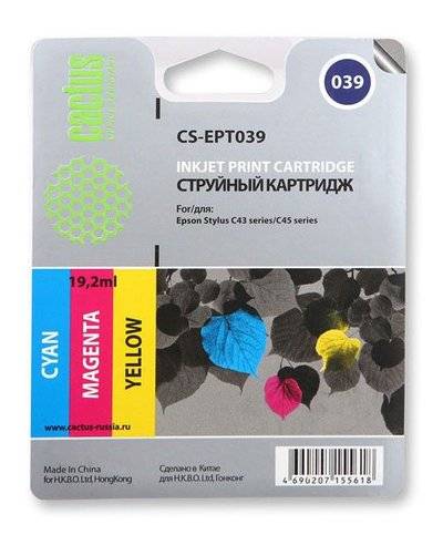 CACTUS Картридж CACTUS многоцветный CS-EPT039 