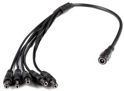 Ginzzu Кабель DC Ginzzu DC (f)/5xDC (m) 0.2м черный (GC-P105B) 