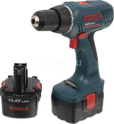 Bosch Дрель-шуруповерт BOSCH GSR 14.4-2 Professional, с двумя аккумуляторами [0601918g20] 