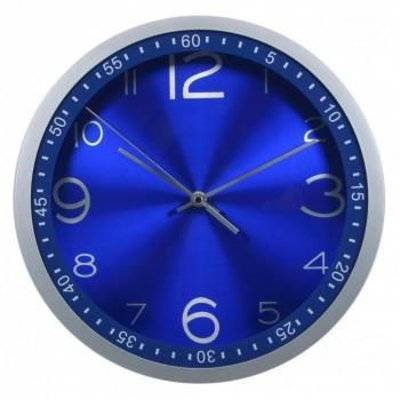 Бюрократ Настенные часы БЮРОКРАТ WallC-R05P, аналоговые, синий WALLC-R05P/BLUE 