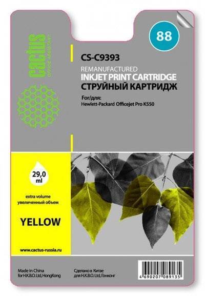 CACTUS Картридж CACTUS №88, желтый CS-C9393 