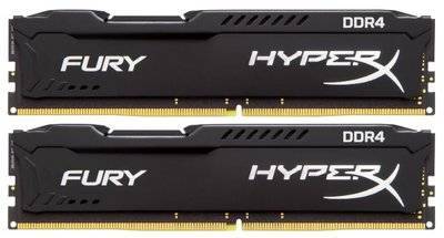 Kingston Модуль памяти KINGSTON HyperX FURY Black DDR4 - 2x 4Гб 2133, DIMM, Ret HX421C14FBK2/8 