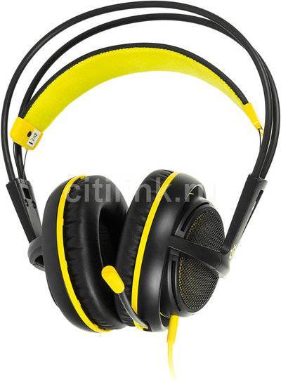 SteelSeries Наушники с микрофоном STEELSERIES Siberia 200 Proton Yellow, мониторы, желтый / черный [51138] 