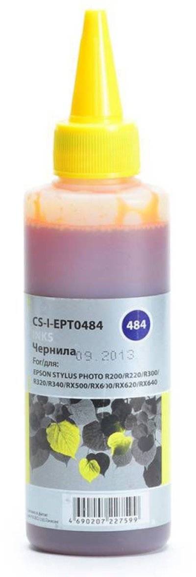 CACTUS Чернила CACTUS , для Epson, 100мл, желтый CS-I-EPT0484 