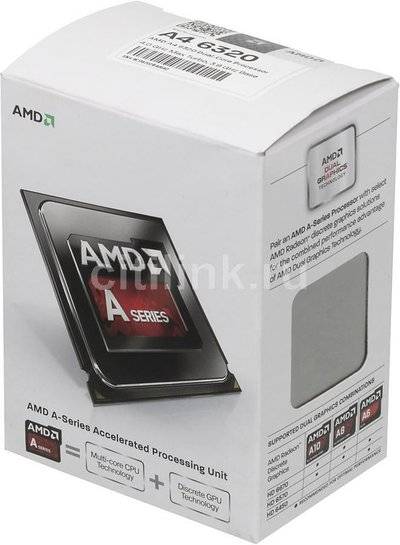 Amd Процессор AMD A4 6320, SocketFM2 BOX [ad6320okhlbox] 