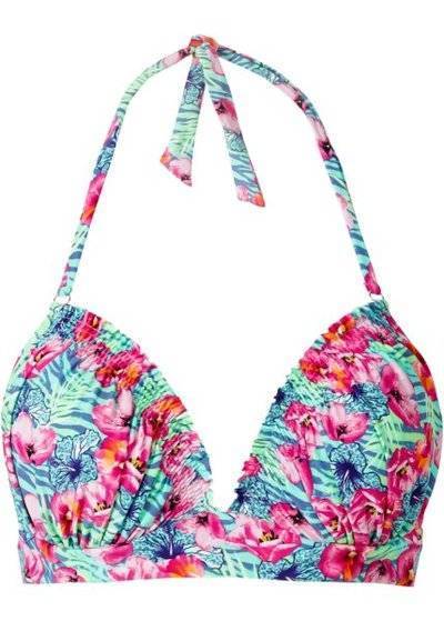 bonprix Купальный бюстгальтер пуш-ап, чашка B (бирюзовый) bonprix 95634881