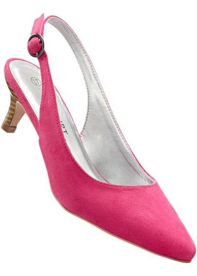 bonprix Туфли-лодочки с открытой пяткой (ярко-розовый) bonprix 96747672