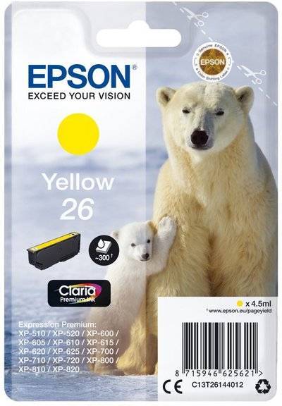Epson Картридж EPSON T2614 желтый [c13t26144012] 