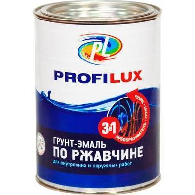 Profilux Грунт-эмаль Profilux по ржавчине 3 в 1 белый 0,9 кг Н0000003471 