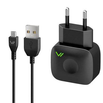 Vertex Сетевое зарядное устройство Vertex SlimLine Black (SLTC2100MICUSBB) 