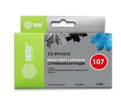CACTUS Картридж CACTUS синий CS-PFI107C 