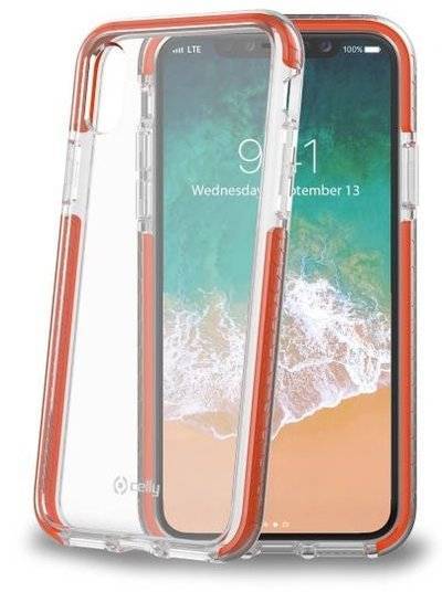 Celly Чехол-накладка защитный Celly Hexagon для Apple iPhone X оранжевый HEXAGON900OR 