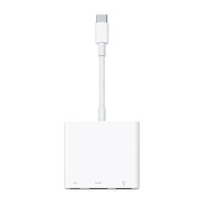 Apple Адаптер APPLE , USB Type-C - HDMI/USB 3.0/USB Type-C, 0.11м, белый MJ1K2ZM/A 