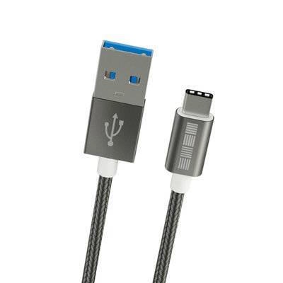 InterStep Кабель USB Type-C InterStep USB 3.0 нейлон 2м (IS-DC-TYPCUSNSG-200B210) 