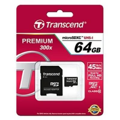 Transcend USB Flash накопитель Transcend TS64GUSDXC10 
