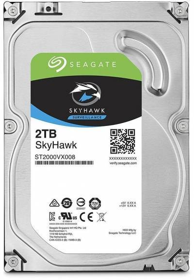 Seagate Жесткий диск Seagate 2Tb Skyhawk 3.5" SATA-III ST2000VX008