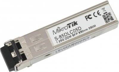 Mikrotik Модуль SFP Mikrotik MM, с двойным разъемом LC,на расстояние до 550 метров, работает в волновом спектре 850nm S-85DLC05D 