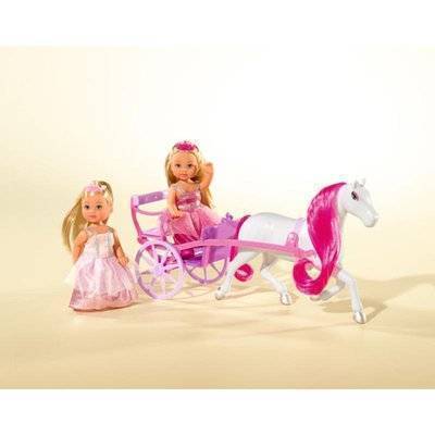 Simba Кукла Simba Еви принцессы, лошадь с каретой, 12 см., 25 см 5736646 5736646
