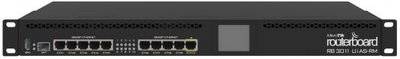 Mikrotik Маршрутизатор Mikrotik RB3011UiAS-RM 10x10/100/1000Mbps 1xSFP PoE Rack Mount RouterBOARD 