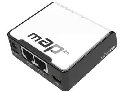 Mikrotik Wi-Fi роутер MikroTik mAP 2nD, белый/черный mAP-2n 