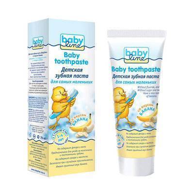 Baby Line Зубная паста Baby Line Банан, 75 мл DB011