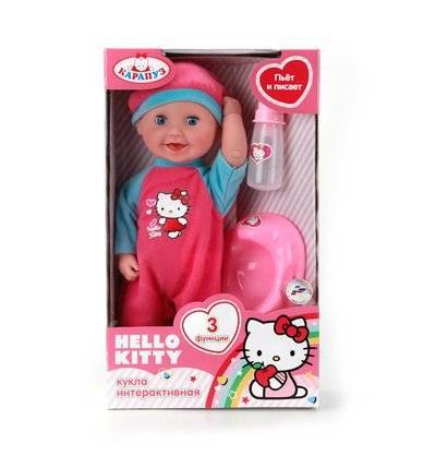 КАРАПУЗ Интерактивный пупс Карапуз 3 функции 82907-RU-HELLO KITTY