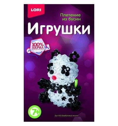 LORI Набор для творчества Lori Бамбуковый мишка Бус-043