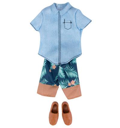 Barbie Одежда для Кена Barbie Голубая рубашка с шортами CFY02/DWG76