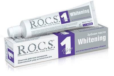 R.O.C.S. Паста зубная R.O.C.S. Отбеливание Uno Whitening, 74 гр 03-09-001